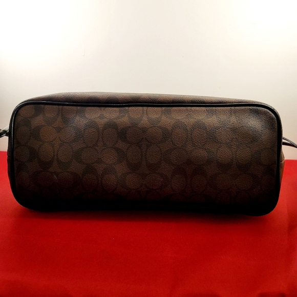 Coach Signature Drawstring Carryall Brown/Black F57842 - Picture 3 of 11